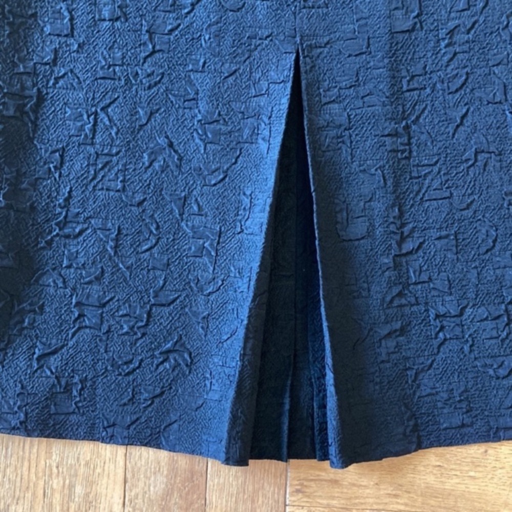 80s midi skirt made in France, dark black, Ann Taylor, labeled 4 but fits like 0 - Picture 8 of 14